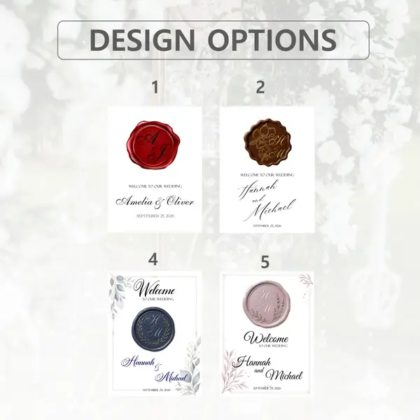 Wax Seal Monogram Wedding Sign 6