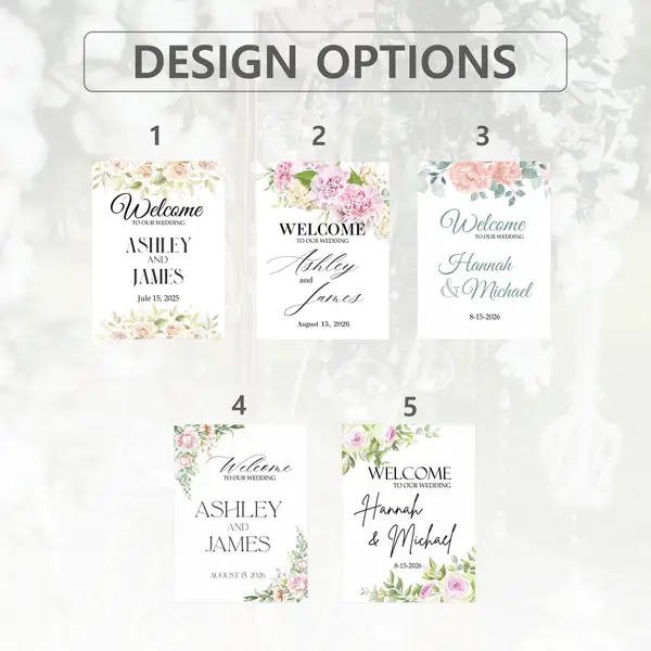 Watercolor Floral Wedding Sign 7