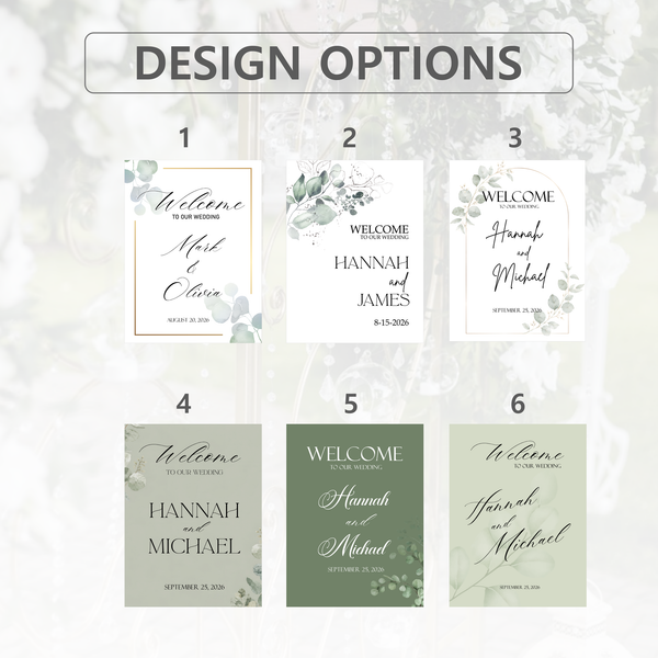 Sage Green Wedding Welcome Sign 6