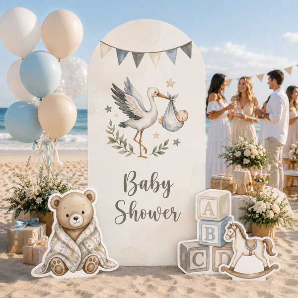 Vintage Stork Backdrop Set 10
