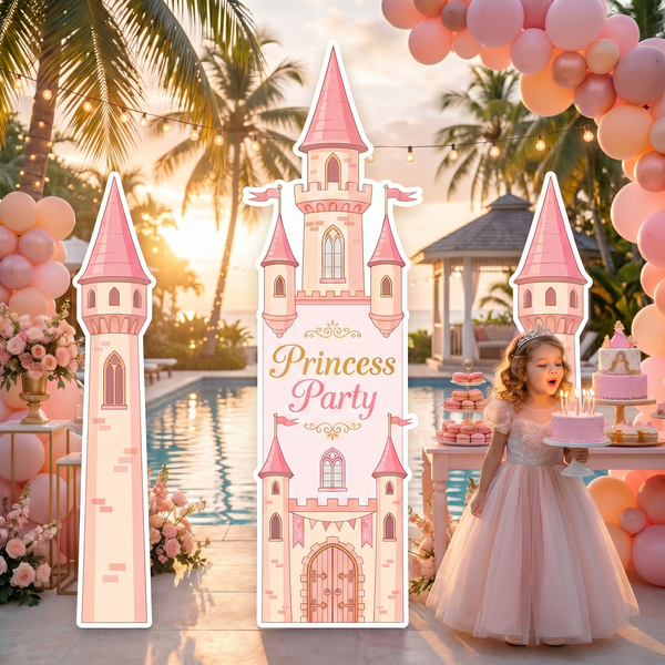 Princess Party Castle Backdrop Set