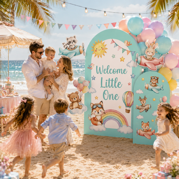 Welcome to the Party Beach Backdrop Set 11