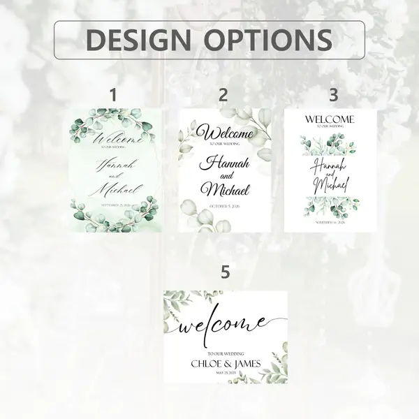 Greenery Eucalyptus Wedding Sign 6