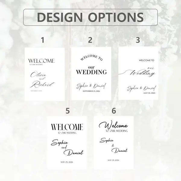 Modern Typography Wedding Sign 8