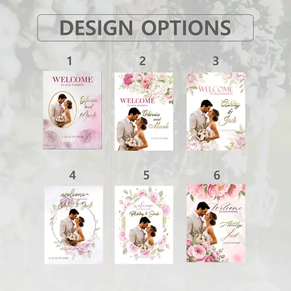 Blush Pink Wedding Welcome Sign 6