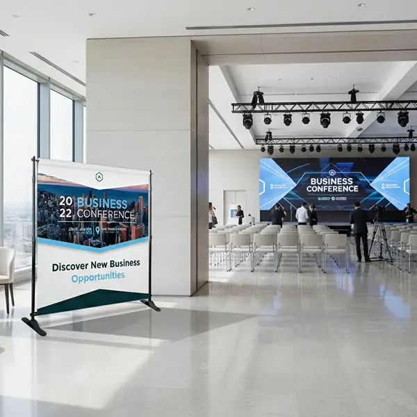 8x8 Step and Repeat Banner Stand Setup