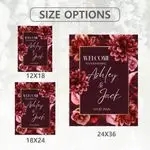 Burgundy Wedding Welcome Sign 6
