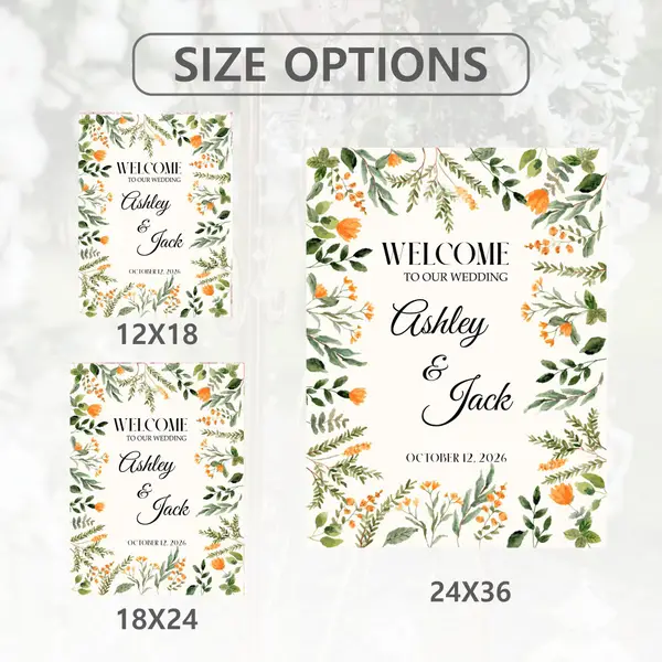 Wildflower Wedding Welcome Sign 6