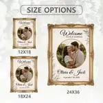 Vintage Gold Frame Wedding Sign 5