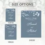 Dusty Blue Wedding Welcome Sign 5