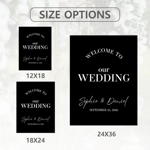 Modern Typography Wedding Sign 6