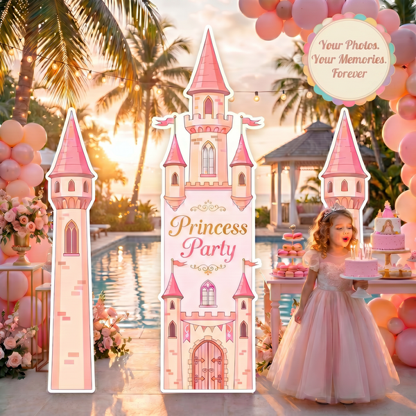 Princess Party Castle Backdrop Set 8
