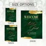 Emerald Green Wedding Welcome Sign 5