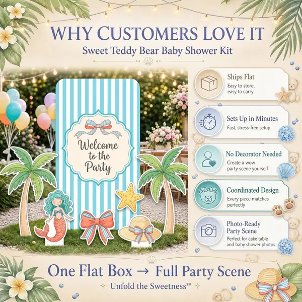 Welcome to the Party Beach Backdrop Set 5