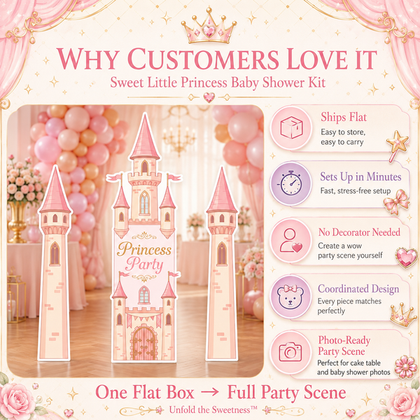 Princess Party Castle Backdrop Set 9