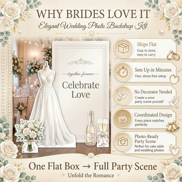 Celebrate Love Wedding Backdrop Set 5