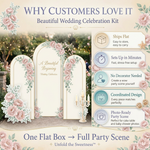 Blush Peony Wedding Backdrop Set 4