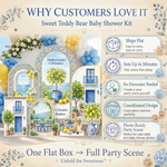 Mediterranean Lemon Garden Backdrop Set 4