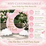 Love You to the Moon Backdrop Set 4