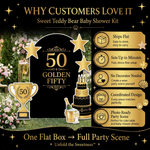 Golden Fifty 50th Birthday Backdrop Set 6