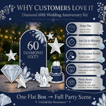 Diamond Sixty 60th Birthday Backdrop Set 7