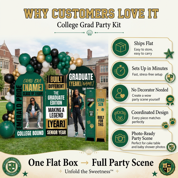 Personalized Graduation Backdrop Set with Photo 7