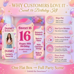 Personalized Sweet 16 Backdrop Set with Photo 5