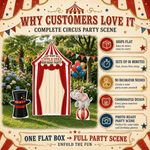 Circus Birthday Backdrop Set indoor lifestyle kids party