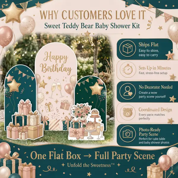 Happy Birthday Elegant Backdrop Set 5
