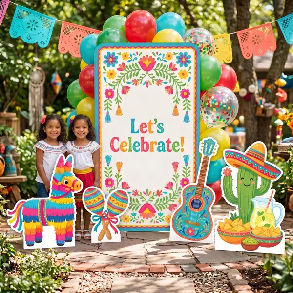 Fiesta Let's Celebrate Backdrop Set