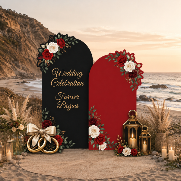 Forever Begins Wedding Backdrop Set