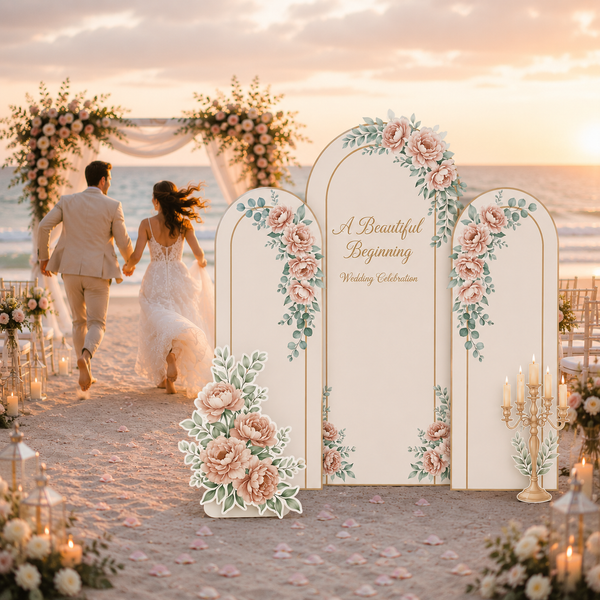 Blush Peony Wedding Backdrop Set 10