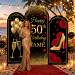 Personalized Happy 50th Birthday Backdrop Set 9