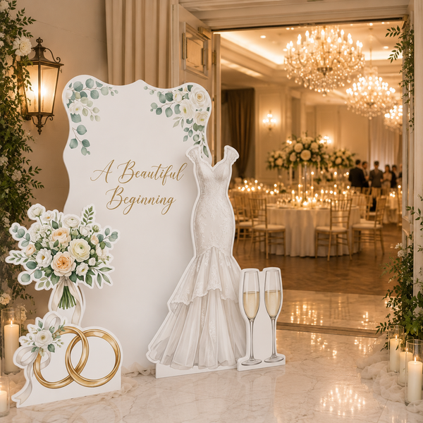 Beautiful Beginning Wedding Backdrop Set