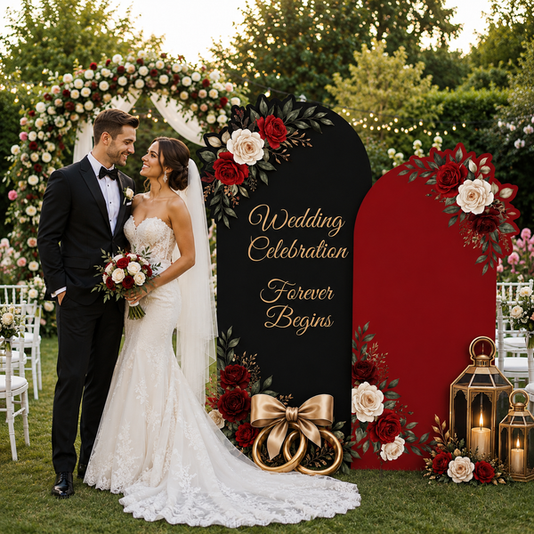 Forever Begins Wedding Backdrop Set 9
