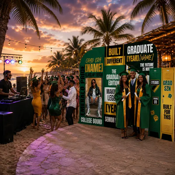 Personalized Graduation Backdrop Set with Photo 9