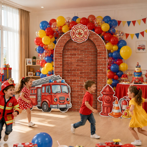 Fire Dept Birthday Backdrop Set 11