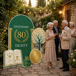 Legendary Eighty 80th Birthday Backdrop Set 8