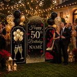 Personalized Happy 50th Birthday Backdrop Set 6