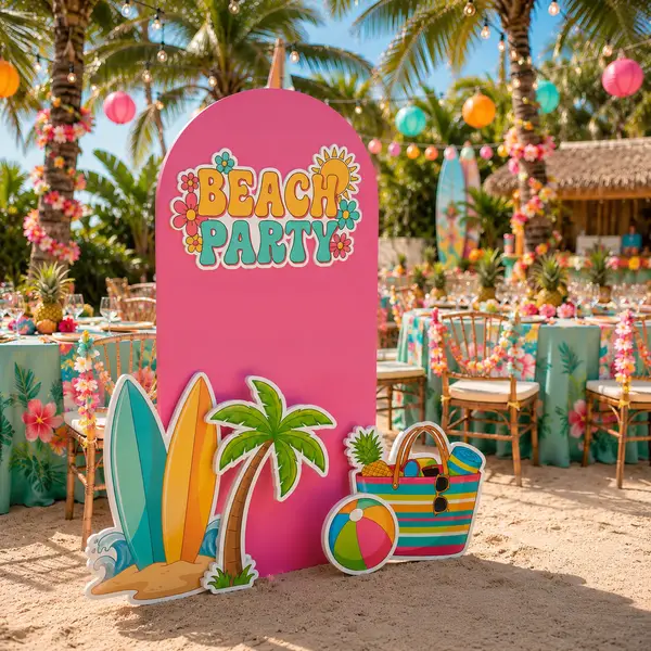 Beach Party Backdrop Set 10