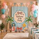 Welcome to the Party Beach Backdrop Set 10