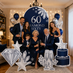 Diamond Sixty 60th Birthday Backdrop Set 5