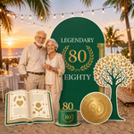 Legendary Eighty 80th Birthday Backdrop Set 9
