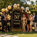 Personalized Happy 50th Birthday Backdrop Set 11