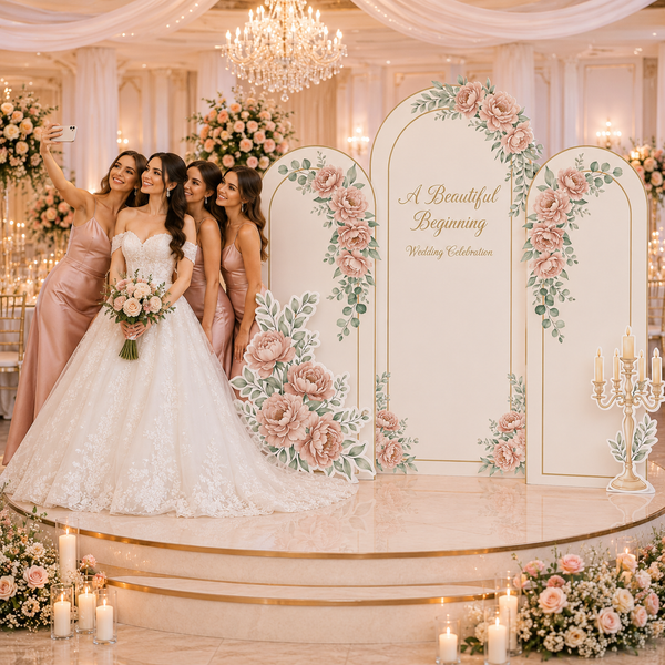 Blush Peony Wedding Backdrop Set