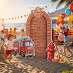 Fire Dept Birthday Backdrop Set 9