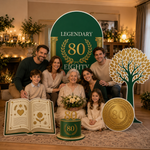 Legendary Eighty 80th Birthday Backdrop Set 11