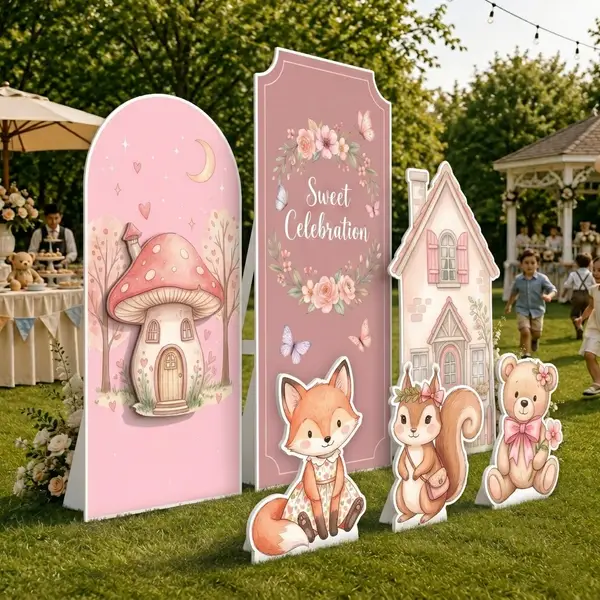 Sweet Celebration Woodland Backdrop Set 8