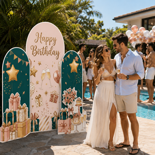 Happy Birthday Elegant Backdrop Set 11