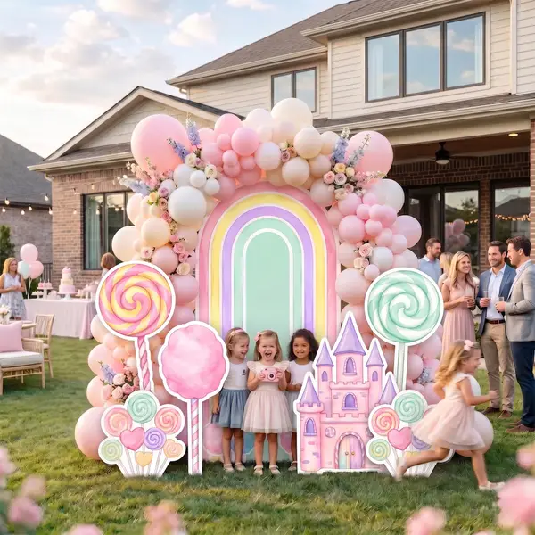 Candyland Rainbow Backdrop Set